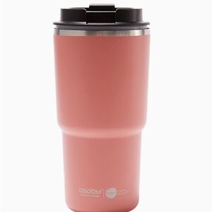 NWT Asobu ceramic lined travel mug crabapple pink